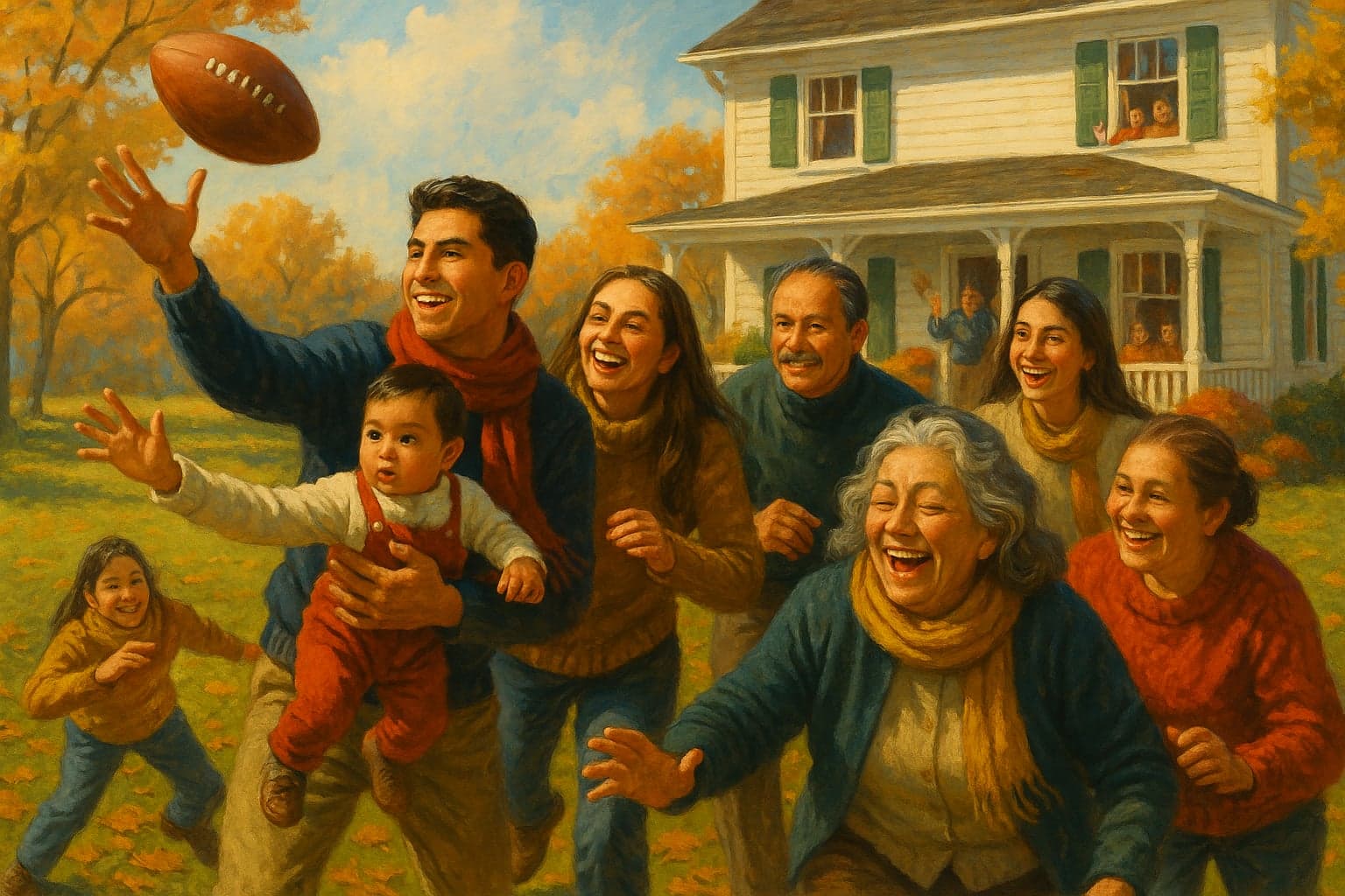 The same photograph painted as Backyard Football