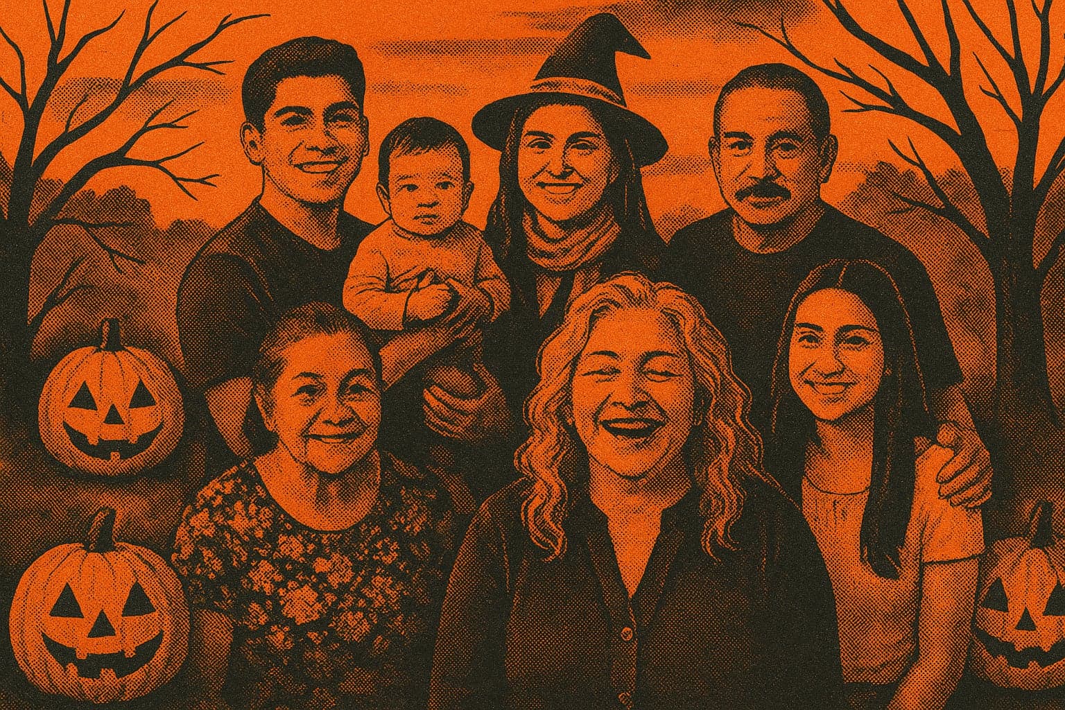 The same photograph painted as Two-Colour Riso