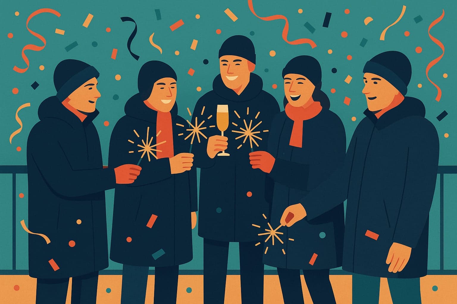 The same photograph painted as Confetti Vector
