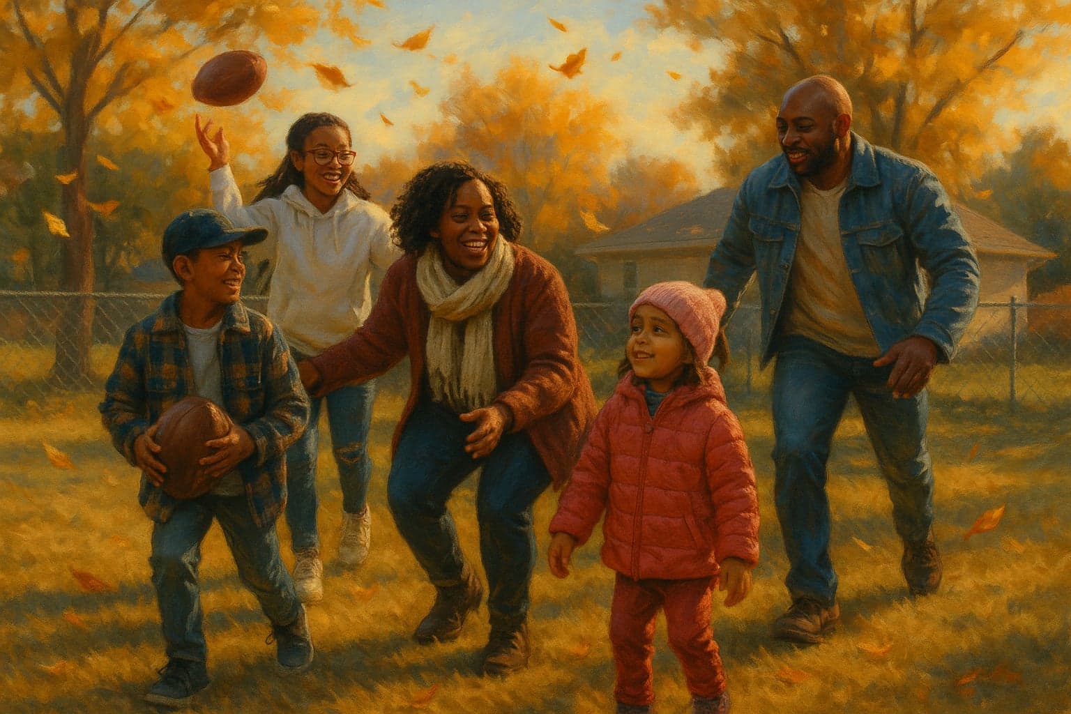 The same photograph painted as Backyard Golden Hour