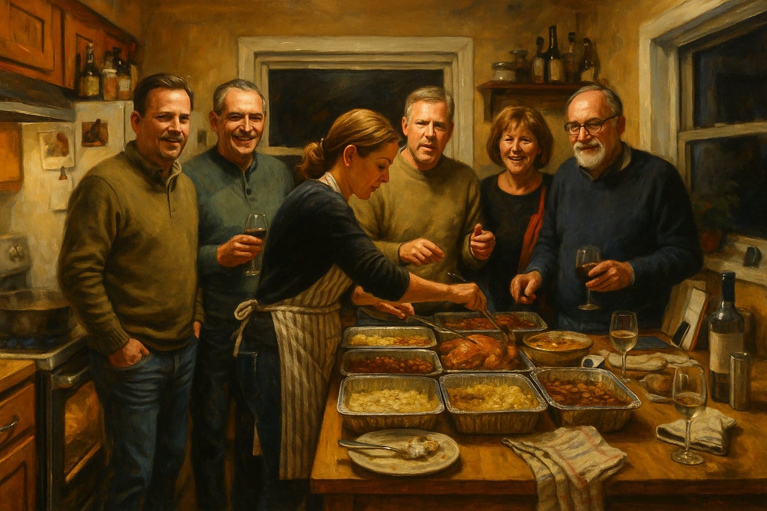 The same photograph painted as Kitchen Documentary