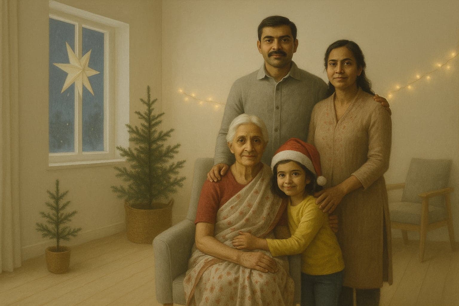 The same photograph painted as Nordic Minimal