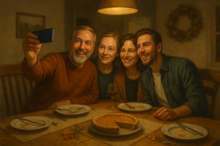 Table, Lit by Phones